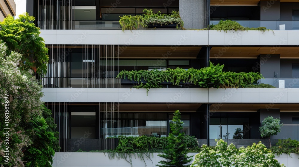 Poster Inclusive architecture depicted by a modern building designed with accessibility features and green spaces, Reflecting urban inclusivity, photography style