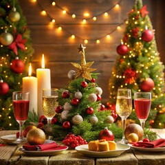 a christmas tree with a star on the top of it