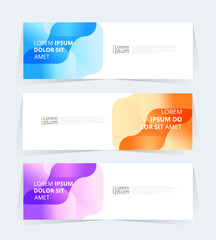 Geometric banner design with Vector presentation template.