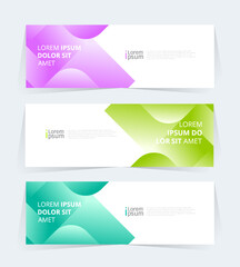 Fototapeta premium Geometric banner design with Vector presentation template.