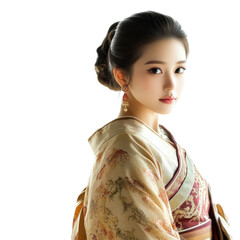 asian  woman model traditional clothes