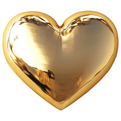 golden heart isolated