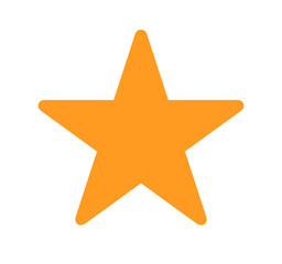 シンプルなオレンジ色の星