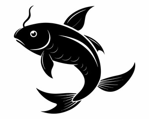 Koi Fish silhouette,Koi Fish vector illustration,Koi Fish icon