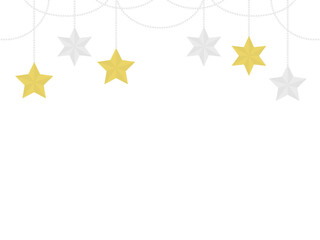 フラットクリスマススターオーナメントフレームA：銀