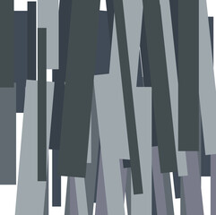 Imitation of a pile of concrete blocks or pillars