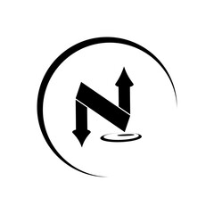 UNIQUE AND SIMPLE LETTER N LOGO TEMPLATE