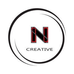 UNIQUE AND SIMPLE LETTER N LOGO TEMPLATE
