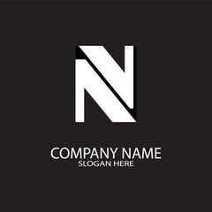 UNIQUE AND SIMPLE LETTER N LOGO TEMPLATE
