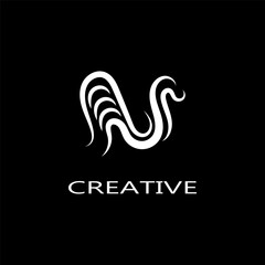 UNIQUE AND SIMPLE LETTER N LOGO TEMPLATE