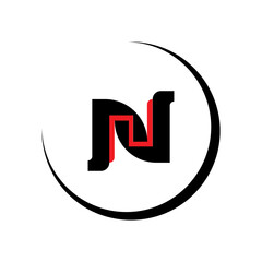 UNIQUE AND SIMPLE LETTER N LOGO TEMPLATE