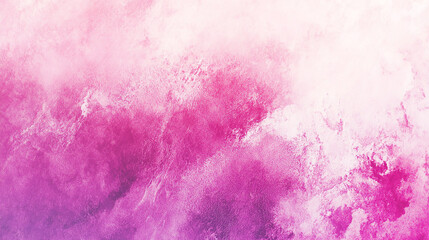Fototapeta premium Abstract pink and white watercolor background with textured clouds.