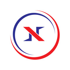 UNIQUE AND SIMPLE LETTER N LOGO TEMPLATE