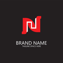 UNIQUE AND SIMPLE LETTER N LOGO TEMPLATE