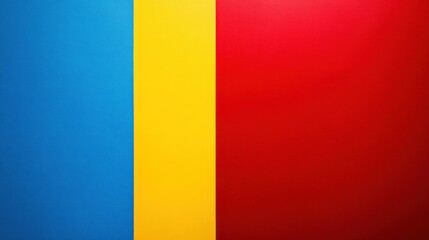 Fototapeta premium A vibrant blue, yellow, and red color block composition.