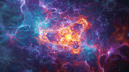 Obraz premium Abstract Background with Swirling Colors and Glowing Lights