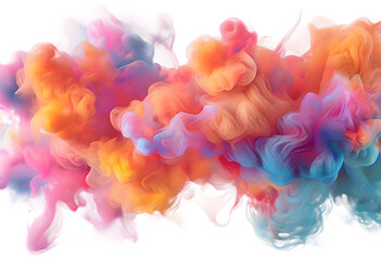 Fototapeta premium Colorful Smoke Transparent PNG.