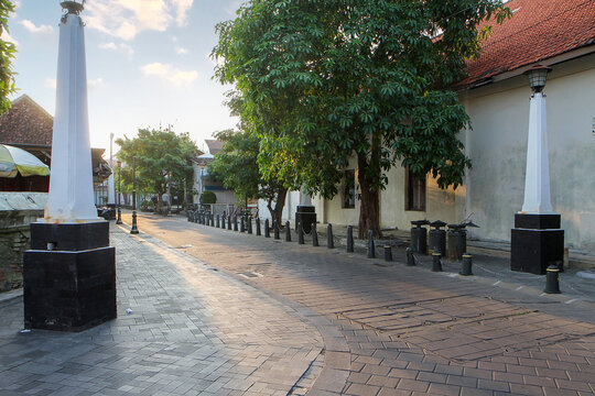 diverse streets scene in Semarang city, Indonesia
