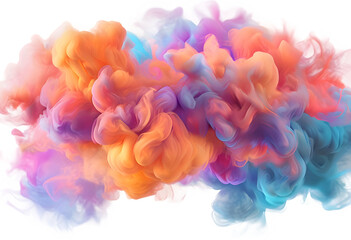 Fototapeta premium Colorful Smoke Transparent PNG.