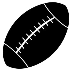 American football ball icon, Rugby ball icon, Football silhouette, American football ball svg, Sports ball vector illustration, Isolated black and white vector