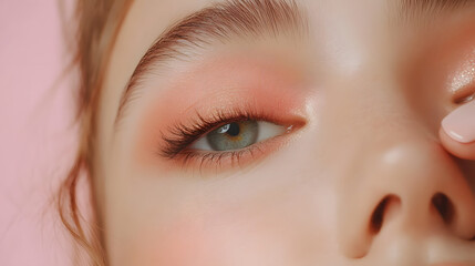 Fototapeta premium Elegant High-Fashion Beauty Portraits with Radiant Skin, Glamorous Makeup, and Luxurious Skincare Glow.