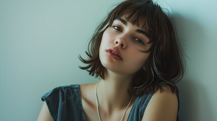 若い女性のファッションモデル