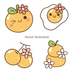 set of fruits and vegetables