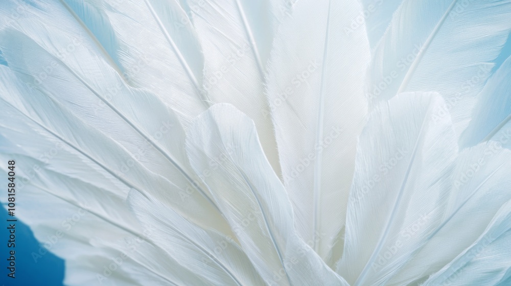 Poster a badminton shuttlecock feathers with focus on the arrangement and symmetry, indoor setting with flu
