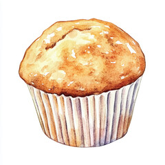 Muffin watercolor clipart illustration