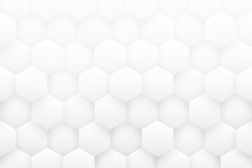 Fototapeta premium 3d white geometric hexagonal honeycomb shape abstract texture background