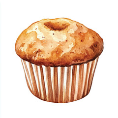 Muffin watercolor clipart illustration