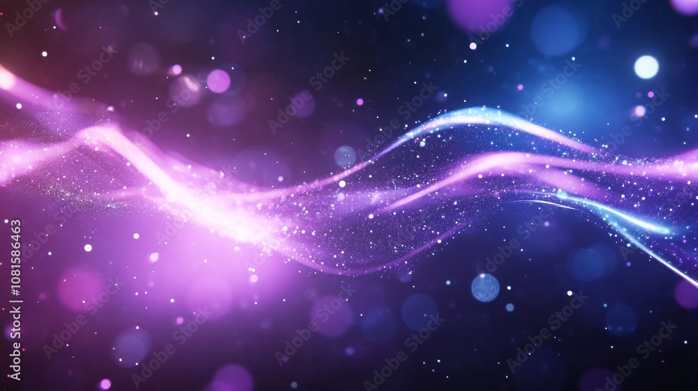 Poster kinetic waves of light in captivating colorful style representing dynamic energy and movement with r