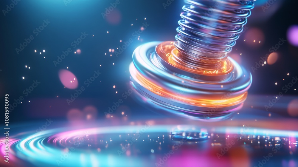 Poster dynamic kinetic energy in a vibrant raw style with circular motion and light effects for personalize