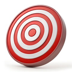 3d red target with arrow