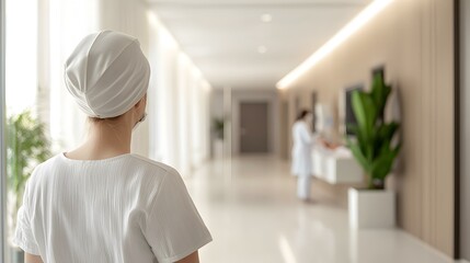 Pregnant Women Relaxing in Modern Maternity Ward with Diverse Equipment and Care Options