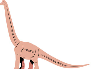illustration of a long neck dinosaur.