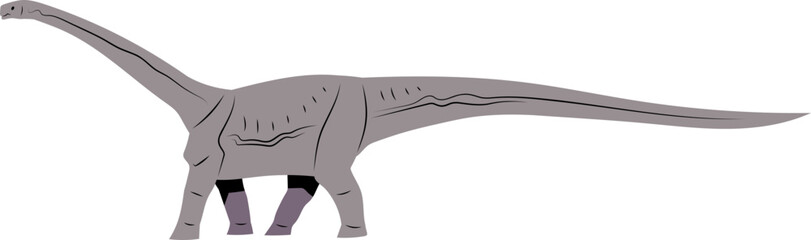 illustration of a long neck dinosaur.