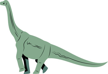 Obraz premium illustration of a long neck dinosaur.