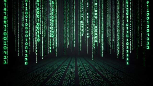 green binary code