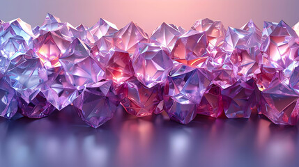 Fototapeta premium 3D Purple Crystal Abstract Background