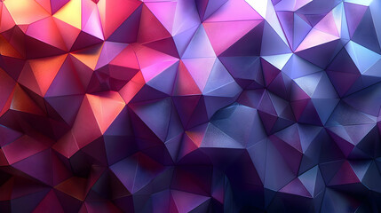 Obraz premium Abstract 3D Purple and Red Geometric Background