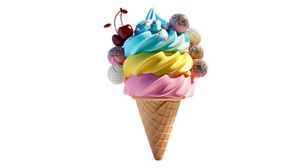 Naklejka premium ice cream cone isolated