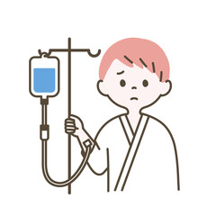 滴をしている男の子のイラスト