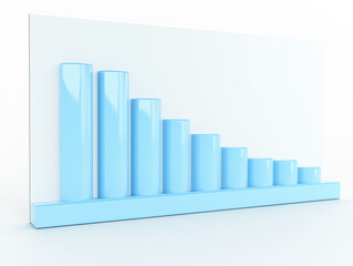 Blue bar graph with a white background