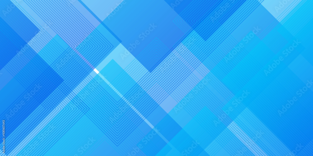 Poster abstract blue background with lines. abstract minimal geometric blue light background. modern shiny 