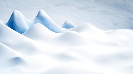 Fototapeta premium A serene and mesmerizing snow-covered landscape featuring gentle hills and soft shapes, evoking tranquility and winter beauty in nature.