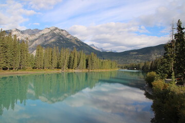Fototapeta premium Looking Down The Bow River, Banff National Park, Alberta