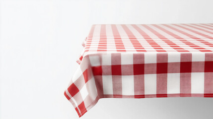 Obraz premium A red and white checkered table cloth