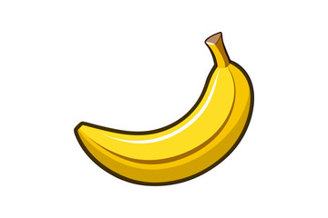 banana isolated on white background silhouette vector icon logo illustration.