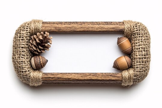 Wooden Frame with Natural Accents